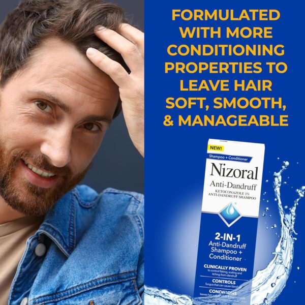 Nizoral 2-IN-1 Anti-Dandruff Shampoo & Conditioner with 1% Ketoconazole, 14 fl oz