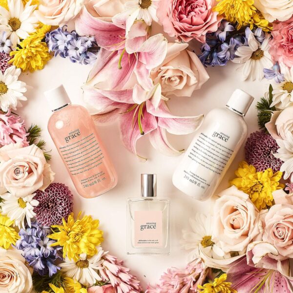 philosophy amazing grace firming body emulsion - luxury scented body lotion - formulated with shea butter for fast absorbing hydration - skin feels soft and smooth - suitable for all skin types