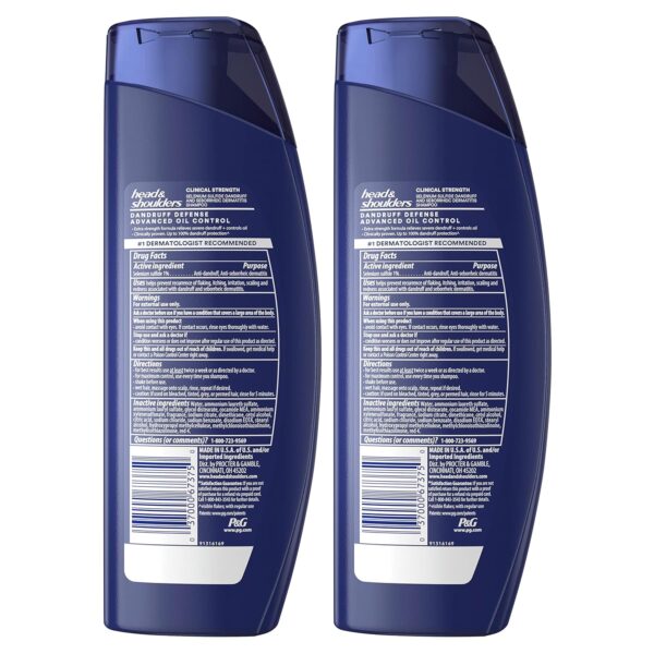 Head & Shoulders Clinical Dandruff Shampoo Twin Pack, Prescription Strength, Oil & Flake Control, Seborrheic Dermatitis Relief, Citrus, 13.5 Fl Oz Each (Set of 2)