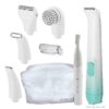Remington Smooth & Silky Body & Bikini Kit, Cordless bikini trimmer and shaver for women, Waterproof for grooming in the shower, White/Green