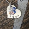 Nana Necklace Grandchild Necklace Personalized Necklace Personalized Jewelry Handstamped Necklace Birthstone Necklace Mothers Day Gift