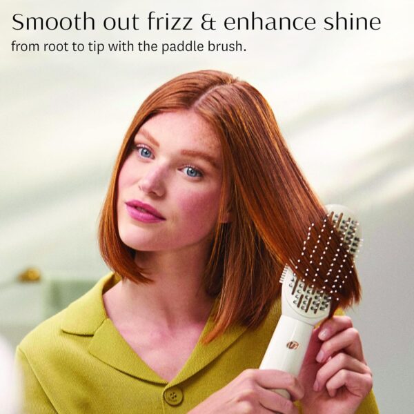 T3 AireBrush Duo Interchangeable Hot Air Blow Dry Brush with Two Attachments � Includes 15 Heat and Speed Combinations, T3 IonFlow Technology, Volume Booster Switch, Lock-in Cool Shot