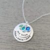 My Boys Necklace // Personalized Necklace with Kids Names and Birthstones // Hand Stamped Jewelry // Custom Necklace for Mom of Boys