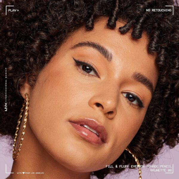 NYX PROFESSIONAL MAKEUP Fill & Fluff Eyebrow Pomade Pencil, Brunette