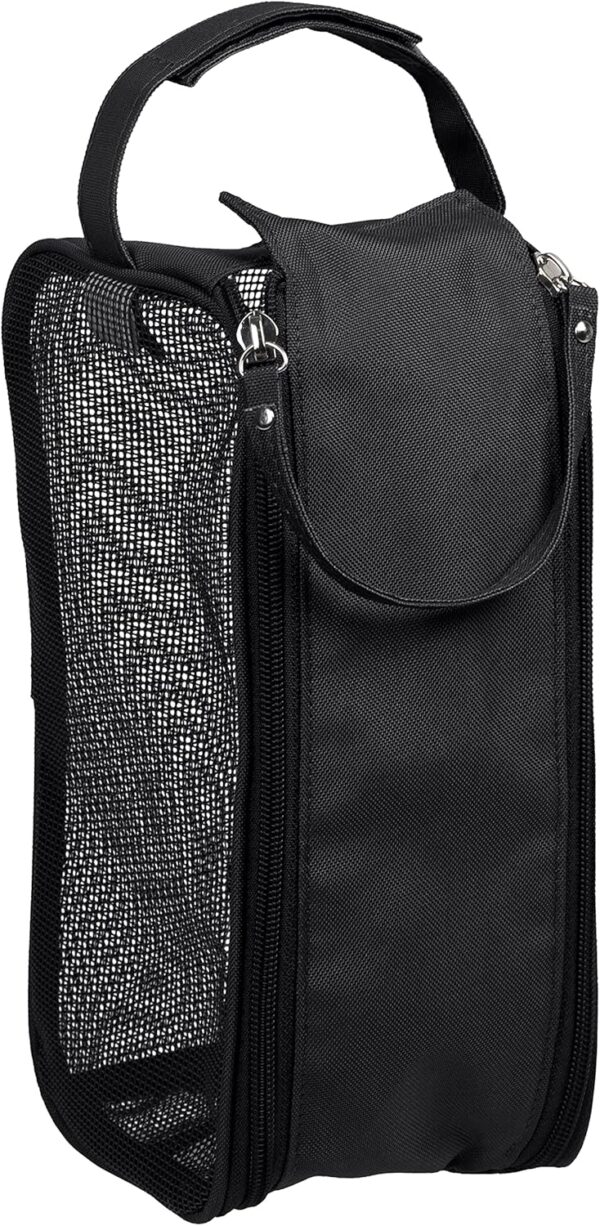 Simplify Hanging Mesh Toiletry Bag | Travel Organizer | Perfect for Dorm | Gym | Back to School | Shampoo | Shower Accessories | Black