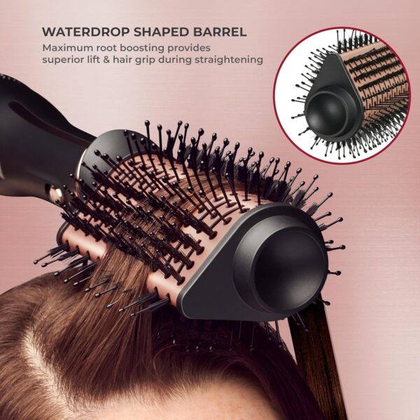 KISS Volume Boosting Air Brush, Detachable Ceramic Waterdrop Shaped Brush Head, Maximum Root Boosting Hair Dryer, 4 Heat Settings, Tangle-Free Bristles, 360° Swivel Cord