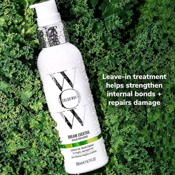 COLOR WOW Dream Cocktail Kale Infused Leave-in Treatment – for fragile, damaged hair | Reduce hair breakage by 50% in a single use | Powerful heat protectant