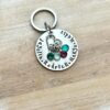 Handstamped Keychain Personalized Keychain Nana Keychain Grandma Keychain Birthstone Keychain Family Keychain Gift for Mom Mom Keychain