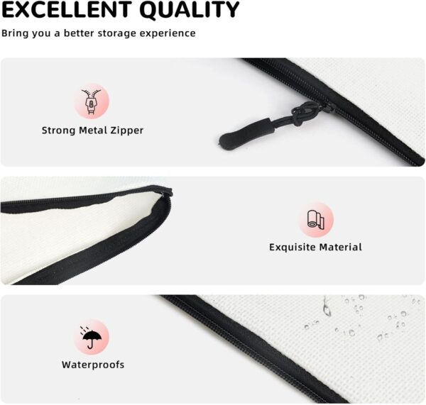 Linen Makeup Bag For Women, Waterproof Travel Cosmetic Organizer Lightweight Zipper Travel Toiletry Bag Organizer Bike Makeup Brushes Storage Bag