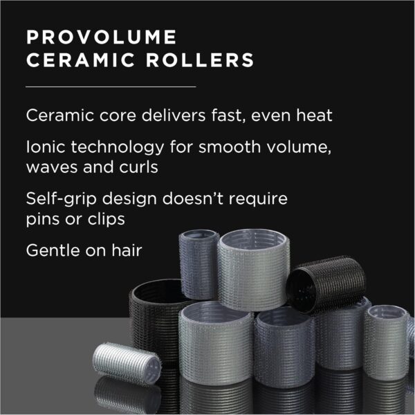 ProVolume 1" Self-Grip Ceramic Ionic Thermal Hair Rollers, 5 Count Salon Quality Hair Curlers for Short, Medium and Long Hair