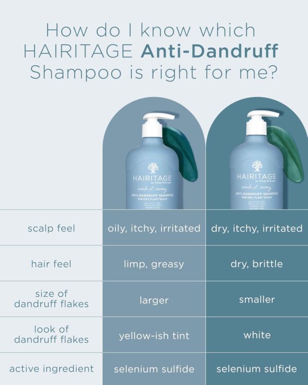 Hairitage Anti-Dandruff Shampoo - Moisturizes,Soothes Dry, Flaky Scalp - Reduce Scalp Irritation with Rosemary Oil - 13 fl oz + Balancing Conditioner - 26 Ounce