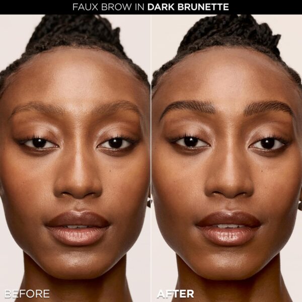 L'Oreal Paris Faux Brow, Hair-Like, Filling Eyebrow Pen with Double-Brush Tip, Fast & Precise Eyebrow Makeup, Dark Brunette, 0.04 Fl Oz