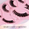 False Eyelashes Fox Eye 10 Pairs Pack 40D Natural Look Fluffy Wispy Cat Eye Lashes Soft Faux Mink Lashes Lightweight D-Curl Eyealshes (F7-5)