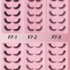 False Eyelashes Fox Eye 10 Pairs Pack 40D Natural Look Fluffy Wispy Cat Eye Lashes Soft Faux Mink Lashes Lightweight D-Curl Eyealshes (F7-5)
