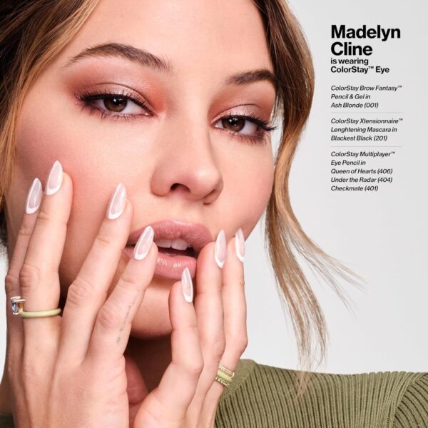 Revlon ColorStay Xtensionnaire Lengthening Lash Serum and Mascara In One, Tapered Brush for 2X Longer Looking Eyelashes, Infused with Pro Vitamin B5, Smudge-Proof, 201 Blackest Black