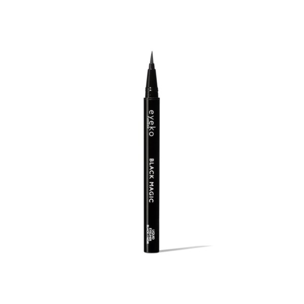 Eyeko Black Magic Liquid Eyeliner, Carbon Black - Intense - Precision Felt Tip Brush - Vegan 0.7ml