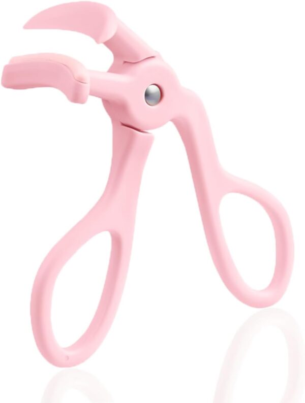 Eyelash Curlers - Plastic Eyelash Curler with Silicone Refill Pads Premium Cute Small Eye Lash Curler for No Pinching or Pulling Lash Curler for Women Girls Eyelash Makeup, Pink