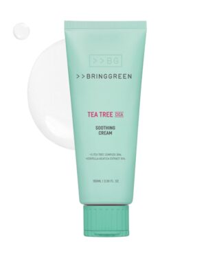 BRING GREEN Tea Tree Cica Soothing Cream Plus 100ml Korean Skin care, calming and soothing, moisturizer for skin, facial cream, trouble care, Blackhead Removing Pore care (Pack of 1)