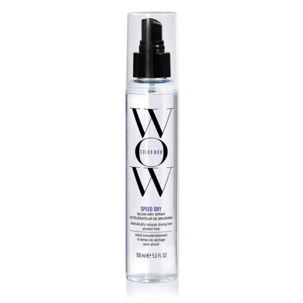 COLOR WOW Speed Dry Blow Dry Spray – Cut Blow Dry Time by 30% | Heat Protectant, Prevent Breakage | Cruelty-Free & Gluten-Free