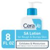 CeraVe SA Lotion for Rough & Bumpy Skin, Vitamin D, Hyaluronic Acid, Lactic Acid & Salicylic Acid Lotion, Fragrance Free & Allergy Tested, 8 Ounce