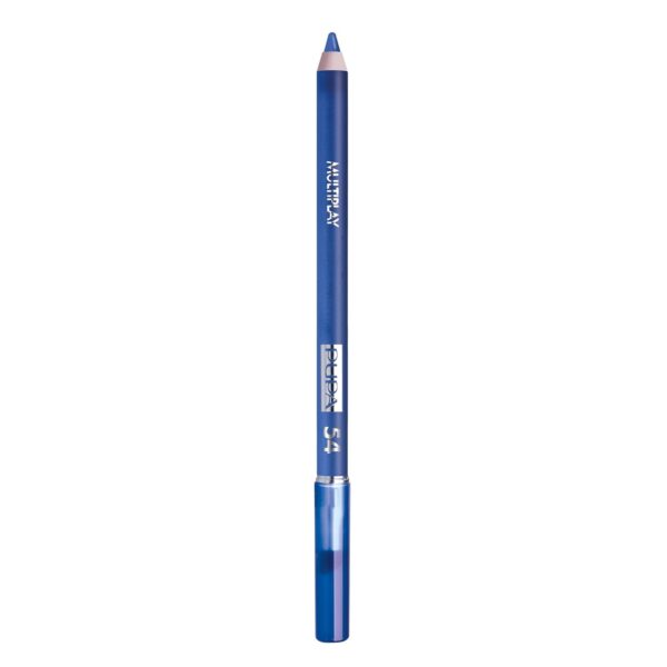 Pupa Milano Multiplay Eye Pencil - Creamy, Blendable Eyeliner With Smudge Tip - Create Long Wearing, Glamorous Intensity - Smooth, Lasting Color Liner For Waterline Or Lid - 54 Indigo Blue - 0.04 Oz