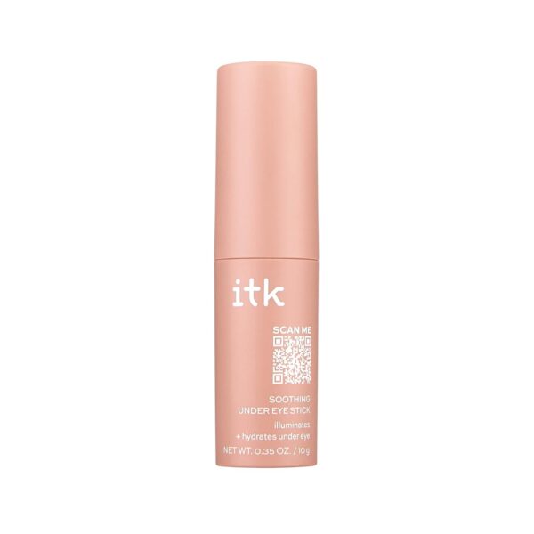 ITK Skincare Caffeine + Aloe Vera Under Eye Stick Balm - Moisturizer for Fine Lines and Wrinkles - Under Eye Treatment Soothes Redness and Hydrates, Brightens, and Soothes Puffy Eyes - 0.5 oz. Stick