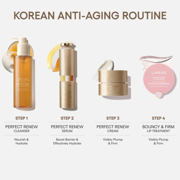 LANEIGE Perfect Renew Nourishing Oil-to-Foam Cleanser: 2-in-1 Anti-Aging Face Wash for a Radiant Glow to Remove Makeup, Sunscreen, & Impurities