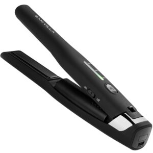 Sam Villa Pro Results Cordless Flat Iron On-the-go Travel Hair Straightener 45 Minutes of Cordless Hair Styling Time, Black