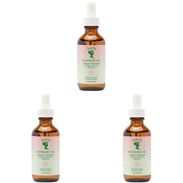 Camille Rose Rosemary Oil Strengthening Hair and Scalp Drops | 1.9 fl oz | Castor Oil, Peppermint & Rosemary Essential Oils | Encourage Hair Growth & Strengthen | Natural Hair Oil Dry Scalp