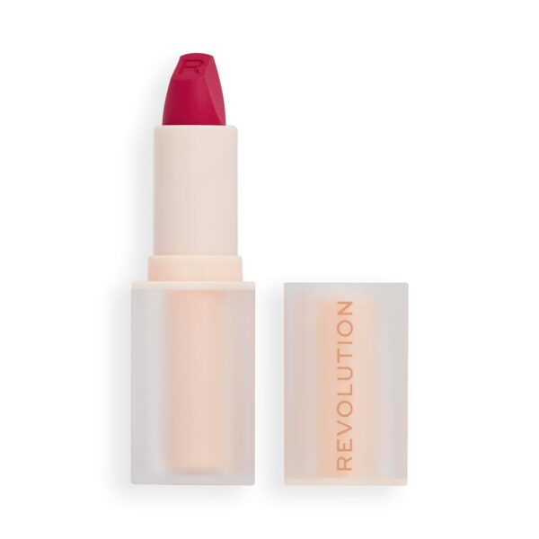 Revolution, Lip Allure Soft Satin Lipstick, Highly Pigmented & Smudge Proof, Long Lasting Creamy Satin Finish, Contains Vitamin E, Material Girl Wine, 0.11 oz