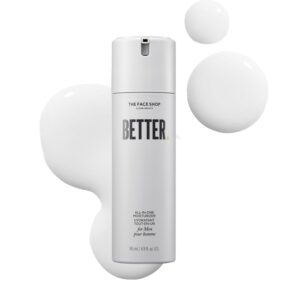 THE FACE SHOP Better All-in-one Men Daily Face Moisturizer, Aftershave with Hyaluronic Acid & Niacinamide, Lightweight, Non-sticky Formula, Hydrates & Soothes Post-Shave Irritation, Korean Skin Care