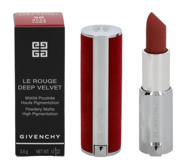 Givenchy Le Rouge Deep Velvet Matte Lipstick - 28 Rose Fume for Women - 0.12 oz Lipstick