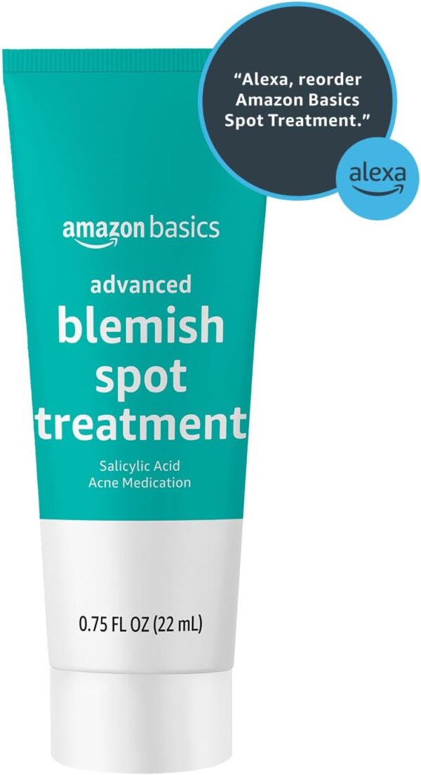 Amazon Basics Advanced Blemish Spot Treatment with 2% Salicylic Acid Acne Medication, 0.75 Fluid Ounces, 1-Pack