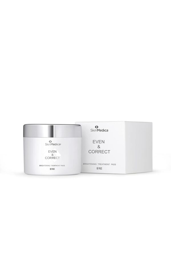 SkinMedica Even & Correct Brightening Treatment Pads For Face Exfoliating, 10% Glycolic Acid Pads That Are Retinol-Free, Alcohol-Free and Hydroquinone-Free, 60 Ct