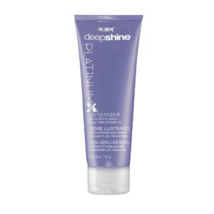 RUSK PlatinumX Lusterizer, Salon Formula Styling Cream to Boost Shine, Eliminate Brass, and Fight Frizz, 4 oz