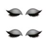 5 Pairs Lazy Eye Shadow Eyelash Patch, 3-in-1 Reusable Eyeshadow, Colorful Eyelash Makeup Stickers with False Lashes Shadow & Eyeliner, Makeup Stencils Sticker, Lazy Makeup Tool (Gold)