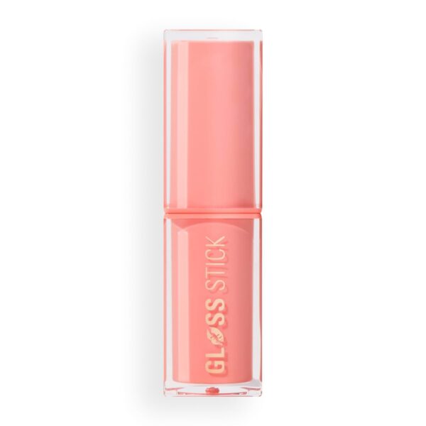 Revolution, Pout Lip Gloss Stick, Pigmented High-Shine Formula with Hyaluronic Acid & Vitamin E, Vegan & Cruelty-Free, Shimmer Peach Sorbet Nude, 0.1 fl oz