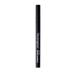 Neutrogena Precision Liquid Eyeliner with Honey & Coconut, Hypoallergenic, Smudge- & Water-Resistant Eyeliner Makeup for Precise Application, Jet Black, 0.013 fl. oz