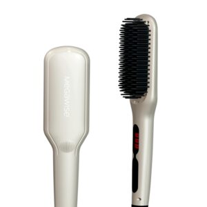 MEGAWISE Hair Straightener Brush Series (Pearl White)