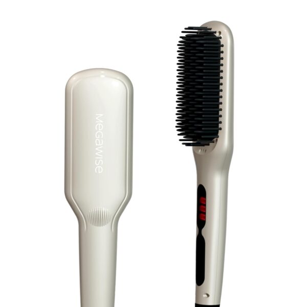 MEGAWISE Hair Straightener Brush Series (Pearl White)