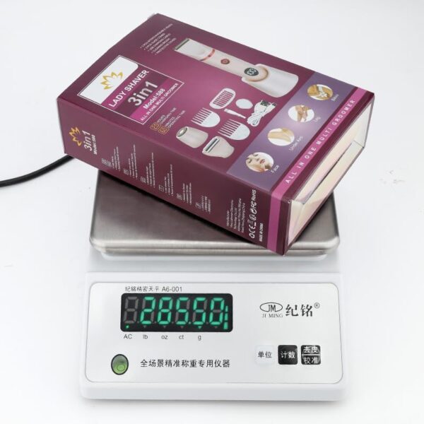 cjc 3-in-1 Electric Shaver for Women, Rechargeable Wet Dry Lady Electric Razor, Bikini Shaver for Legs Body Hair, IPX6 Waterproof Bikini Trimmer Gift for Womens Pink