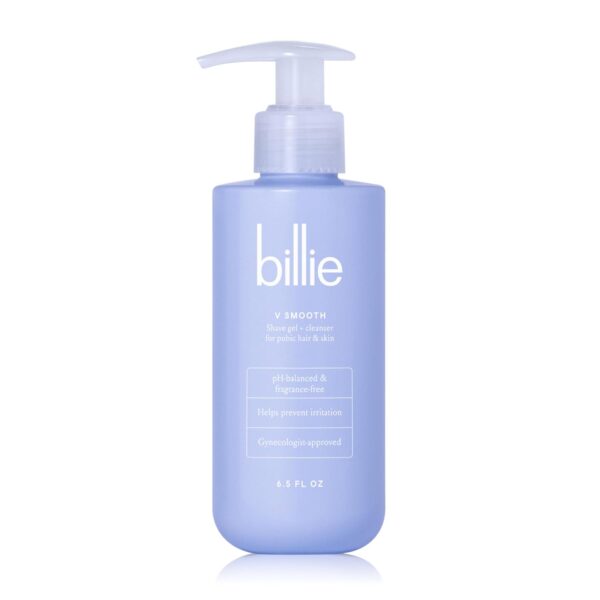 Billie Whipped Shave Cream - Lavender & Bergamot Scent - 6.5 fl oz & V Smooth - Shave Gel + Cleanser for Pubic Hair & Skin - pH-Balanced - Fragrance-Free