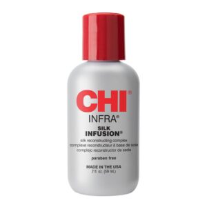 CHI Infra Silk Infusion, Leave-In Reconstructing Treatment To Strengthen & Protect All Hair Types, Alcohol-Free, 2 Oz