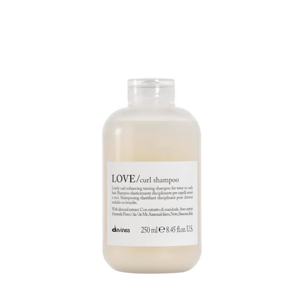 Davines LOVE Curl Shampoo | Wavy & Curly Hair Shampoo | Smooth and Moisturize Curls with Almond Extract | 8.45 fl oz