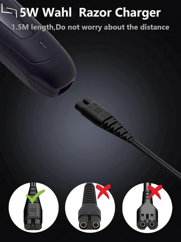 USB Charger Cord for Hatteker RSCW-2018 Trimmer & Electric Shaver Razor