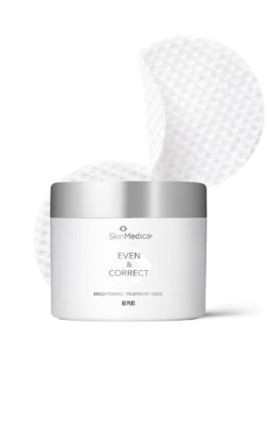 SkinMedica Even & Correct Brightening Treatment Pads For Face Exfoliating, 10% Glycolic Acid Pads That Are Retinol-Free, Alcohol-Free and Hydroquinone-Free, 60 Ct