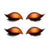 5 Pairs Lazy Eye Shadow Eyelash Patch, 3-in-1 Reusable Eyeshadow, Colorful Eyelash Makeup Stickers with False Lashes Shadow & Eyeliner, Makeup Stencils Sticker, Lazy Makeup Tool (Gold)