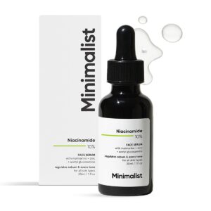 Minimalist 10% Niacinamide Serum for Acne Control & Oil Balancing with Zinc | Pore Minimizer for Face | Clears Acne Marks & Blemishes for Even Skin Tone | For Women & Men | 1 Fl Oz / 30 ml