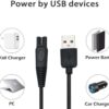 USB Charger Cord for Hatteker RSCW-2018 Trimmer & Electric Shaver Razor