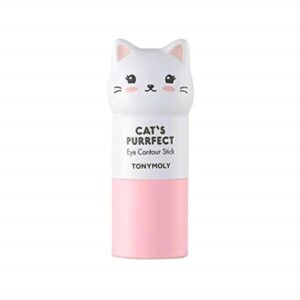 TONYMOLY Cat's Purrfect Eye Contour Stick, Under Eye Primer Stick, Illuminates Tired Puffy Skin, 9 g